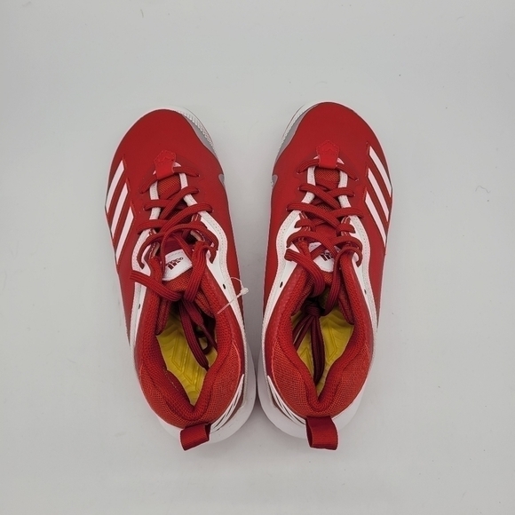 adidas Icon 6 Bounce Team Power Baseball Metal Cleats Men 7.5 Shoes Red NEW main image 8